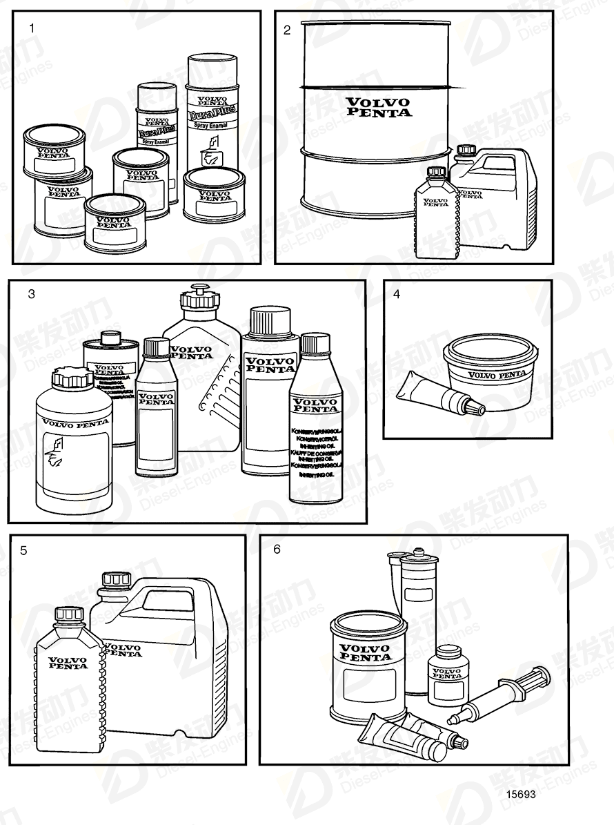 VOLVO Engine oil,diesel engines 3809434 Drawing